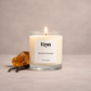Fireside Flowers candle by Eryn with refined fragrance